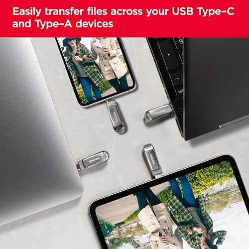 SanDisk 256GB Ultra Dual Drive Luxe USB Type-C - up to 400MB/s - SDDDC4-256G-GAM46