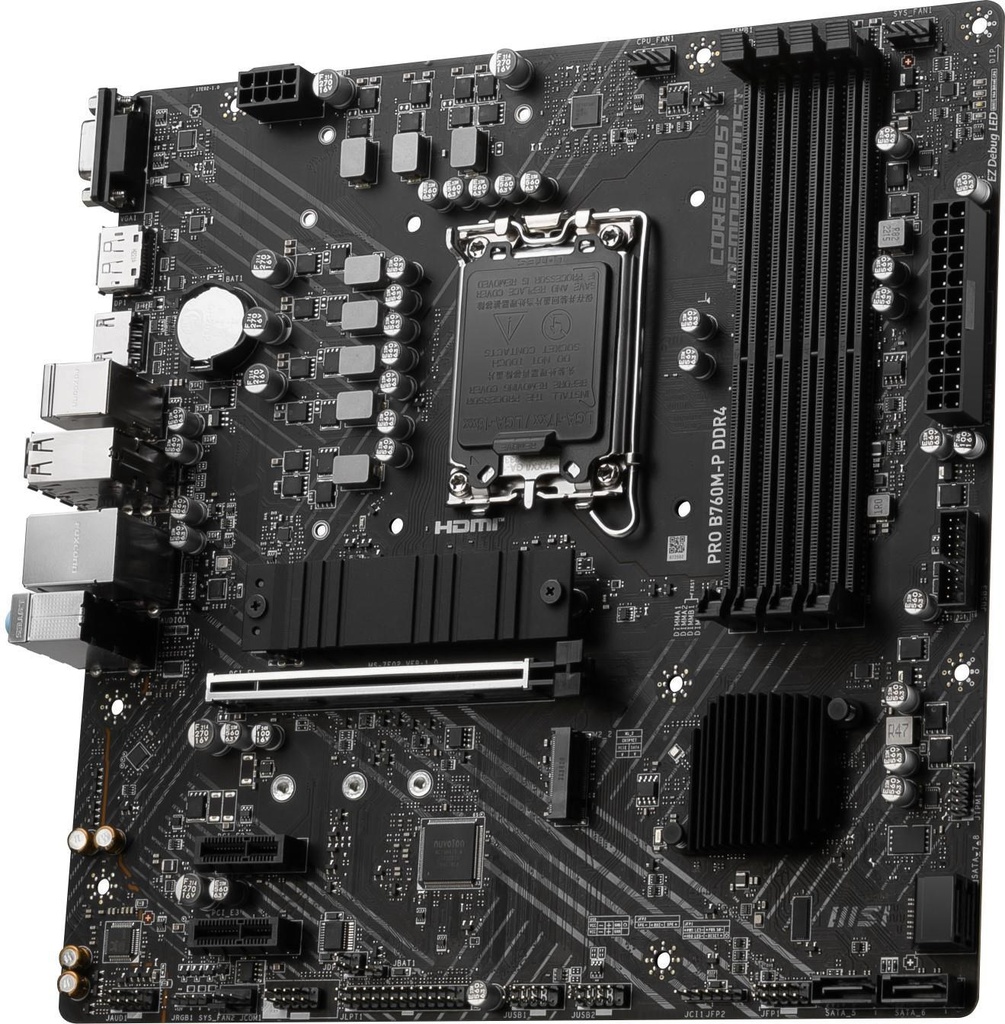 MSI Mainboard PRO B760M-P DDR4 - Micro ATX - Socket Intel 1700 - Intel B760