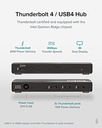 Plugable Thunderbolt 4 Hub, 4-in-1 Pure USB-C Design, Includes USB-C to 4K HDMI Adapter, Laptop Charging