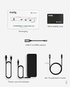 Plugable Thunderbolt 4 Hub, 4-in-1 Pure USB-C Design, Includes USB-C to 4K HDMI Adapter, Laptop Charging