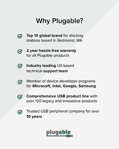 Plugable Thunderbolt 4 Hub, 4-in-1 Pure USB-C Design, Includes USB-C to 4K HDMI Adapter, Laptop Charging