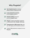 Plugable Thunderbolt 4 Hub, 4-in-1 Pure USB-C Design, Includes USB-C to 4K HDMI Adapter, Laptop Charging