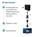Cable Matters USB C to DisplayPort Adapter with 8K HDR DisplayPort 1.4 - USB Type C and Thunderbolt 3 Port Compatible with Oculus Rift S  MacBook Pro 