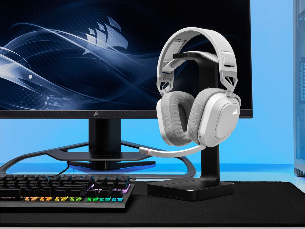 CORSAIR - HS80 RGB Wireless Gaming Headset for PC, Mac, PS5, PS4 - White