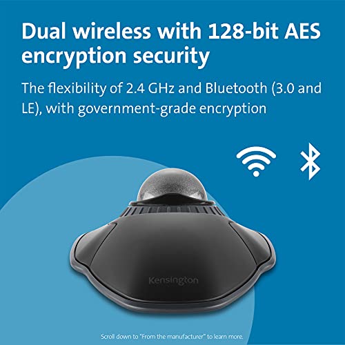 Kensington Orbit Wireless Trackball with Scroll Ring - Space Gray (K72675WW)