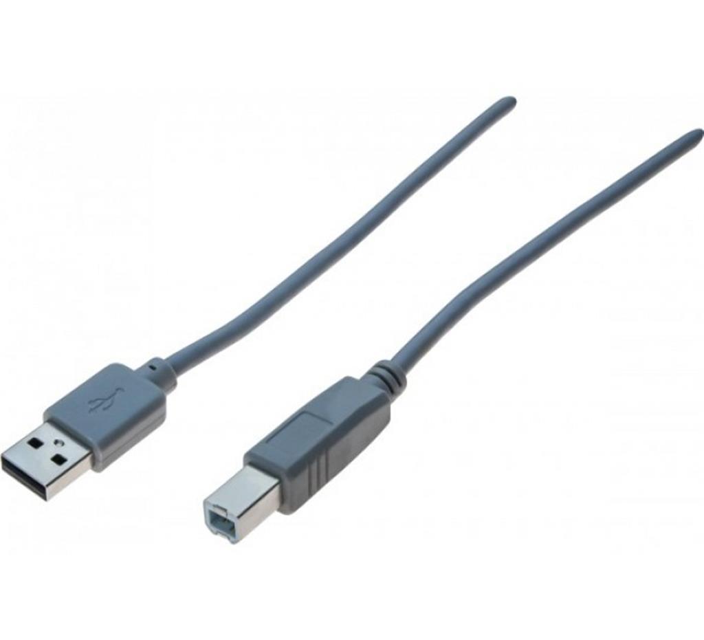 Exertis Connect - USB-Kabel - USB (M) Zu USB Typ B (M) - USB2.0 - 5,0m - Grau (532514)