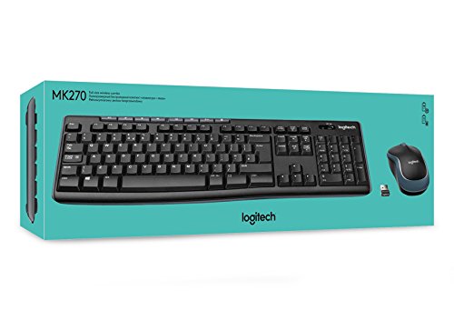 Logitech MK270 Wireless Combo - Keyboard and Mouse Set - French Input Device