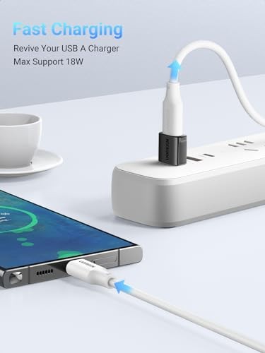 UGREEN USB to USB C Adapter 3Pack, 10Gbps USBC Female to USBA Male Adapter Type C Charge Converter for iPhone 16 15 14 13 Plus Pro Max,iPad Air Mini 6