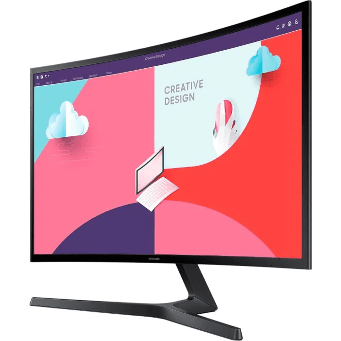 SAMSUNG Ecran 24'' Noir Incurvé 1800R VA 16:9 4ms Full HD VGA HDMI