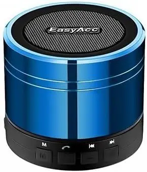 EasyAcc à Mini Enceinte Bluetooth Haut Parleur Sans Fil Portable Rechargeable Pour iPod, iPhone, Smartphones,Tablettes, Ordinateurs Portables, Ultrabook, Voiture et Jeux PS4, Xbox One, PC Gamer Avec Microphone, Fonction FM et Lecteur De La Carte Mico SD - Bleu