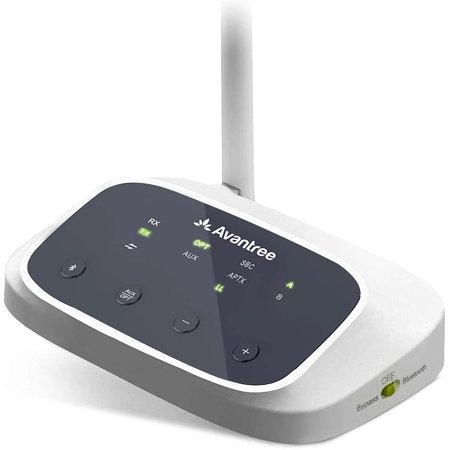 Avantree Oasis B Bluetooth 5.0 Transmitter Receiver for TV  Long Range Audio Adapter for 2 Headphones