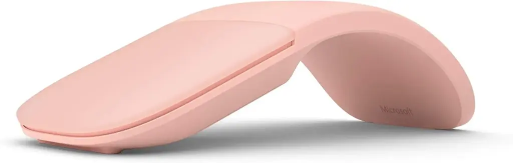 Souris Microsoft ARC – Rose pâle. Design élégant et ergonomique, ultra-fine et légère, souris Bluetooth pour PC/ordinateur portable, compatible avec les ordinateurs Windows/Mac.