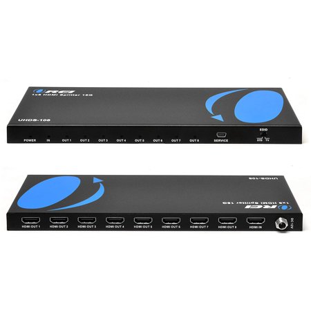 OREI 4K / 8 Out HDMI Splitter/ Hdmi 2.0, HDCP 2.2, 18 Gbps, 4K @ 60Hz HDMI 