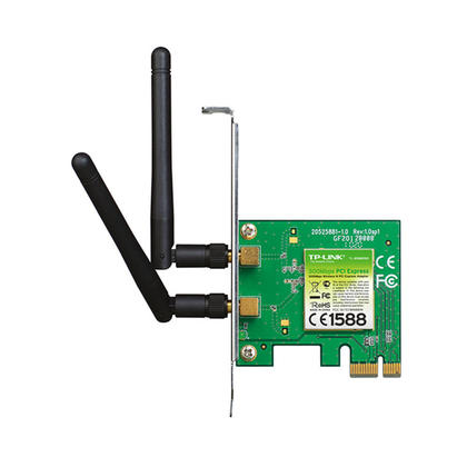 TP-LINK TL-WN881ND Wireless N300 PCI Express Adapter, 300 Mbps, W/ WPS Button, IEEE 802.1b/g/n, 64 / 128-bit WEP, WPA / WPA2, Plug & Play in Windows