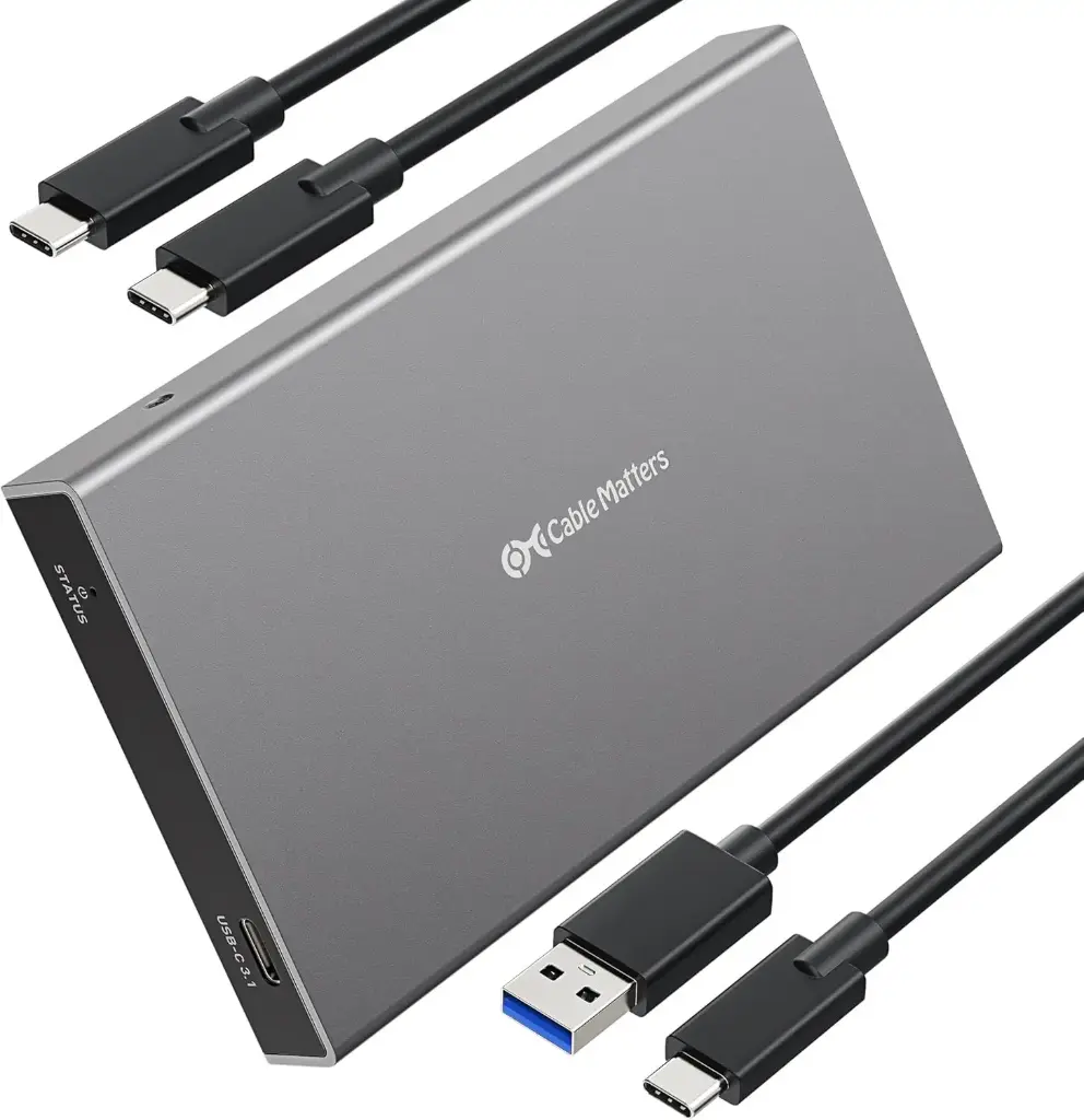 Cable Matters USB3.1 Type-C Gen 2 External SATA SSD Enclosure