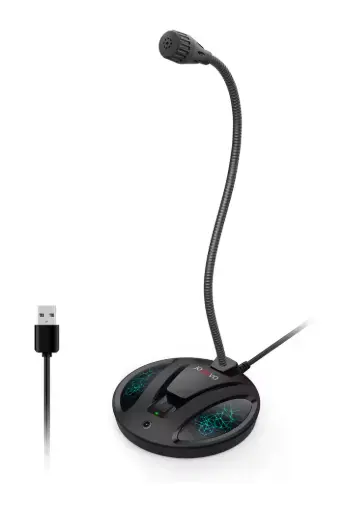 JOUNIVO Microphone USB avec bouton muet conception col de cygne microphène de bureau pour enregistrement sur ordinateur dictation Podcasting conférence