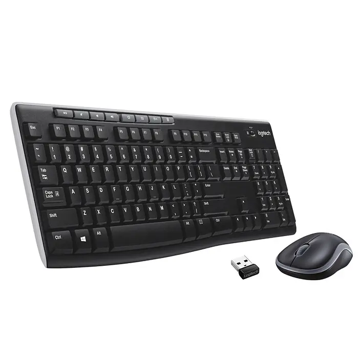Logitech MK270 Wireless Combo - Keyboard and Mouse Set - French Input Device