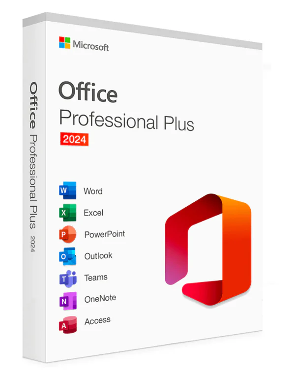 Office Professionnel 2024 Licence numérique - Versions 2024 classiques de Word, Excel, PowerPoint et Outlook, plus Publisher et Access