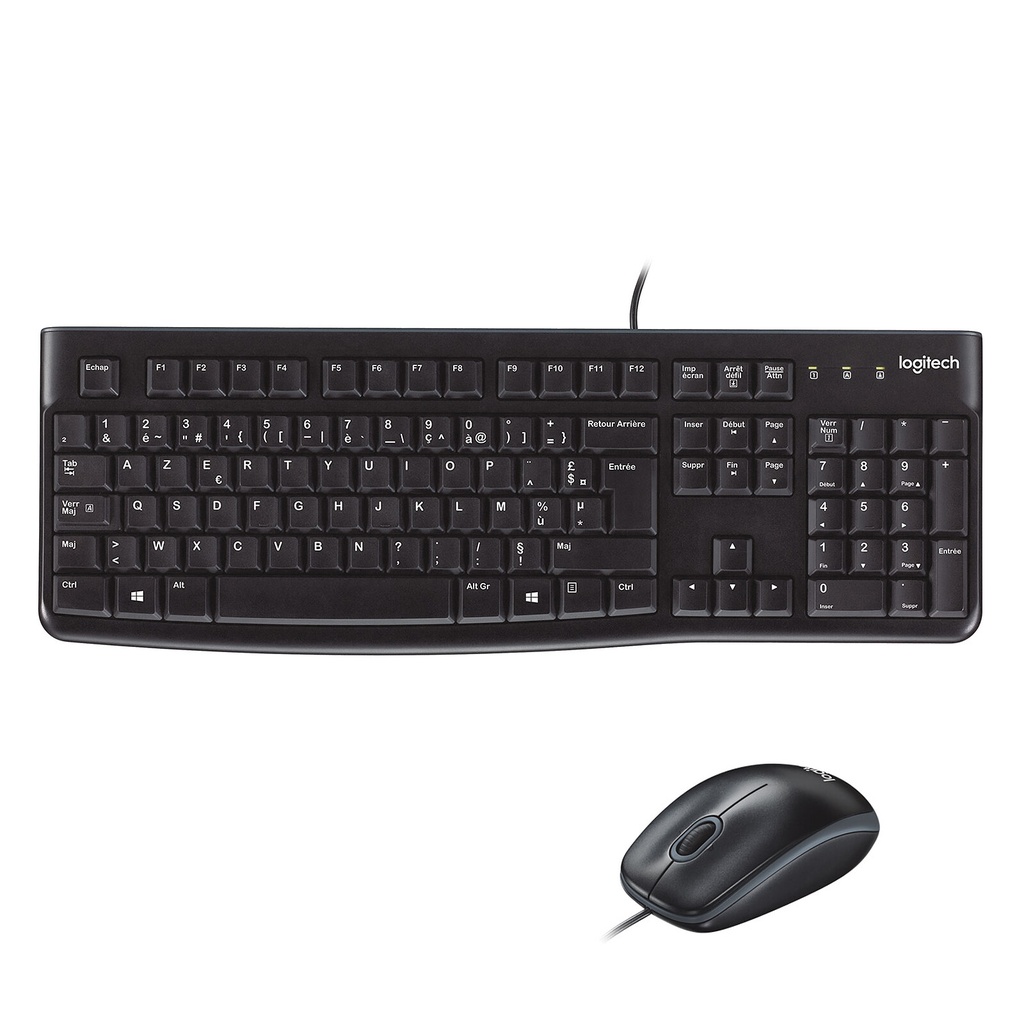 Kit clavier / souris USB Logitech MK120 Noir