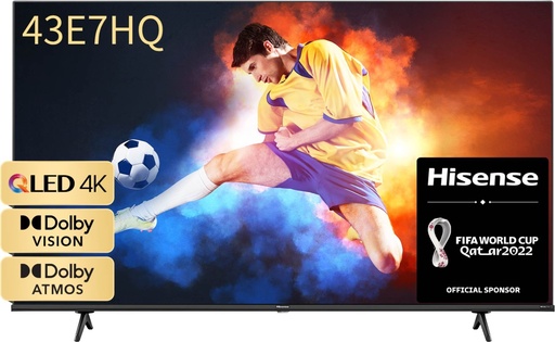 [43E7HQ] HISENSE 43E7H TV QLED UHD 4K 43 Pouces Smart TV