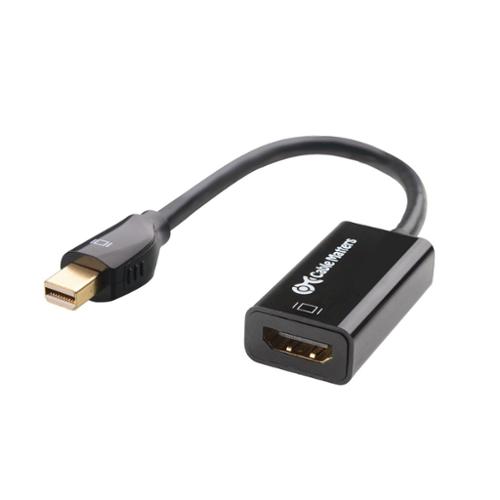 [101001-BLACK] Cable Matters Mini DisplayPort Thunderbolt 2 Port Compatible to HDMI Male to Female Adapter in Black