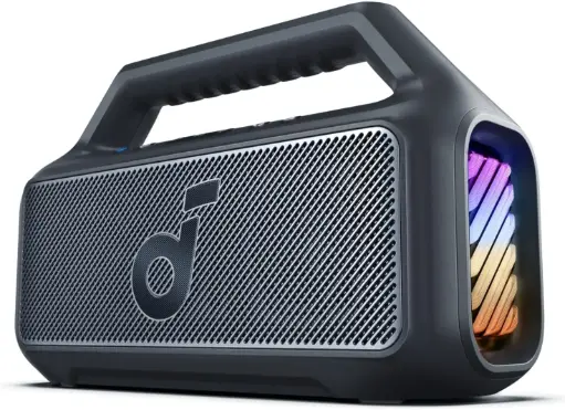 [X0042JWSU1] Soundcore Enceinte Bluetooth puissante Boom 2, Son de 80 W avec Caisson de Basse et BassUp 2.0, 24h, IPX7, USB-C, Bluetooth 5.3, Enceinte Portable