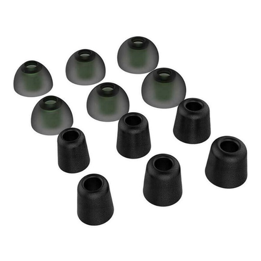 [KN-FOAMTIPS] Knox Gear Noise Isolating Memory Foam Ear Tips (6-Pack) and Silicone Ear Tips (6-Pack) in Black