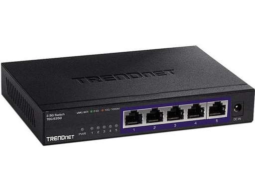 [TEG-S350] TEG-S350  5-Port Unmanaged 2.5G Switch for 2 Layer Supported - Twisted Pair - Wall Mountable