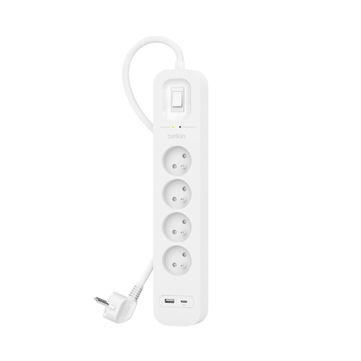 [SRB001CA2M] Belkin SRB001CA2M Surge Protector White 4 AC Outlet(s) 2 M