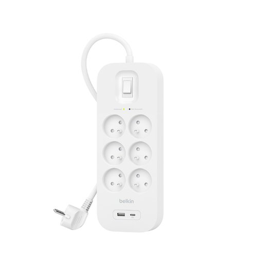 [SRB002CA2M] Belkin Surge Protection with USB C 6 Outlet