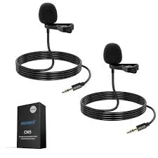 [CM5] LAVALIER LAPEL OMNIDIRECTIONNAL CONDENSER MICROPHONE 2PCS