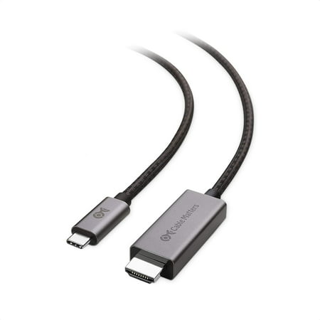 [201362-A] Cable Matters 48Gbps 8K USB C to HDMI 2.1 Cable 6 Ft Support 4K 120Hz and 8K 60Hz HDR - Thunderbolt 3 Thunderbolt 4 USB4 Compatible with iPhone 15 - M