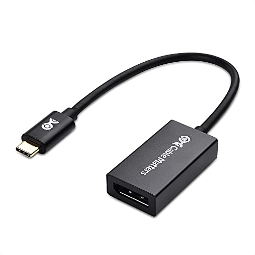 [201086] Cable Matters USB C to DisplayPort Adapter with 8K HDR DisplayPort 1.4 - USB Type C and Thunderbolt 3 Port Compatible with Oculus Rift S  MacBook Pro 