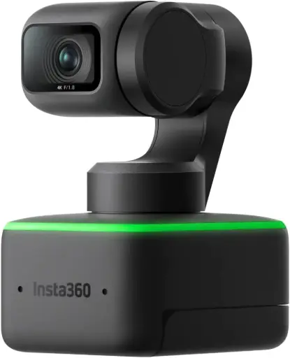 [X003C2M9VH] Insta360 Link - PTZ 4K Webcam with 1/2" Sensor, AI Tracking, Gesture Control, HDR, Noise-Canceling Microphones, Specialized Modes, Webcam for Laptop, Video Camera for Video Calls, Live Streaming