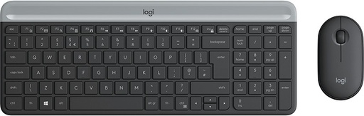 [920-009190] Logitech Slim Wireless Combo MK470 - Keyboard and Mouse Set - French - Graphite Input Device