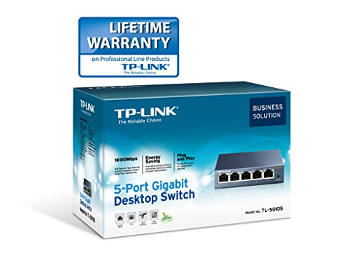 [TL-SG105] TP-Link TL-SG105 5 Port Gigabit Switch. Metal TL-SG105